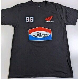 Official Honda x JT Racing Team USA 95 Motocross Black T-shirt Men's Size Medium